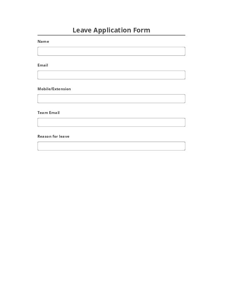 Pre-fill Leave Application Form from Netsuite