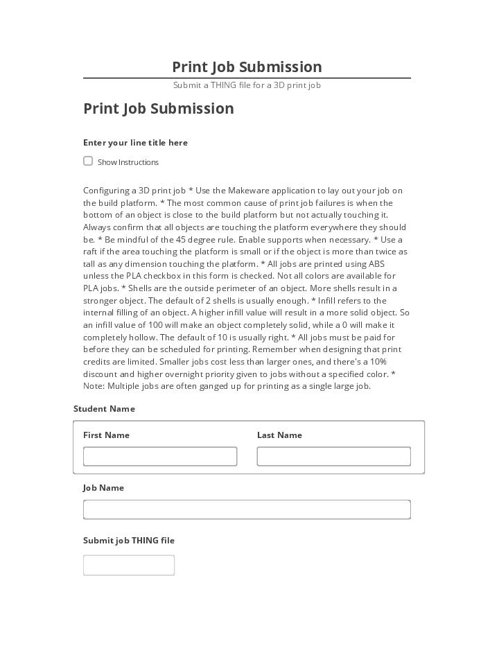 Arrange Print Job Submission in Salesforce