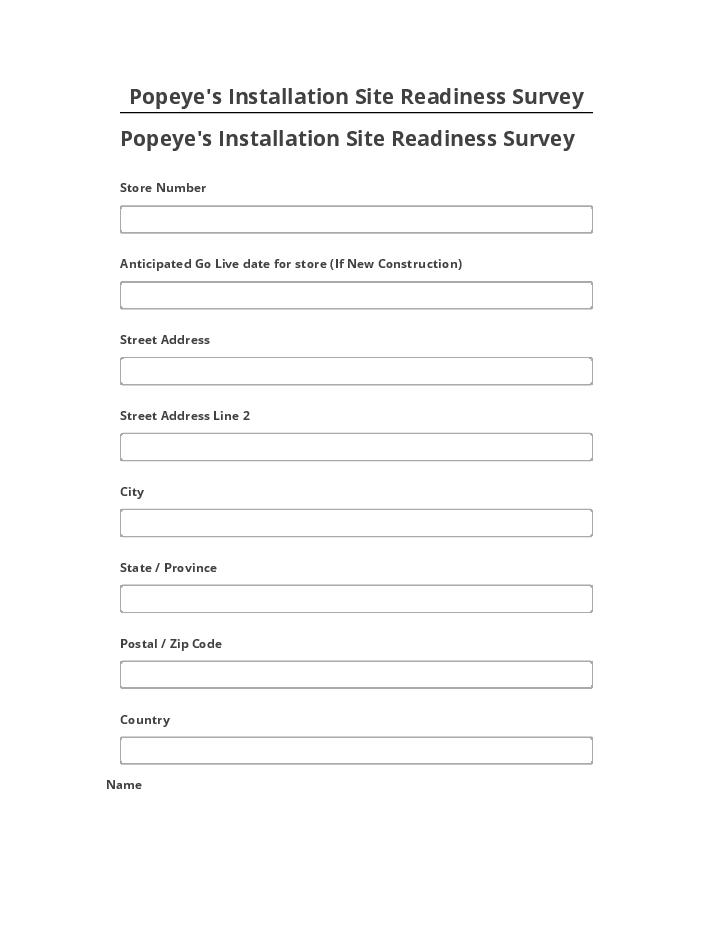 Automate Popeye's Installation Site Readiness Survey in Netsuite