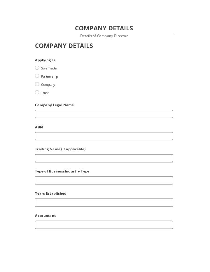 Automate COMPANY DETAILS in Microsoft Dynamics