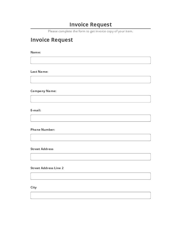 Pre-fill Invoice Request
