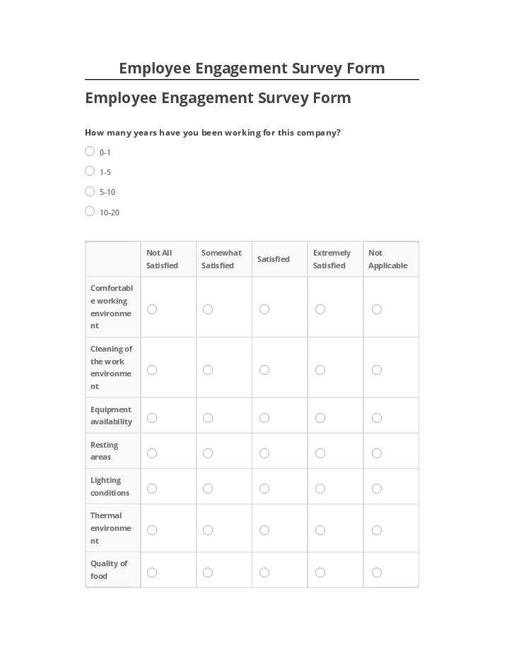 Update Employee Engagement Survey Form from Salesforce