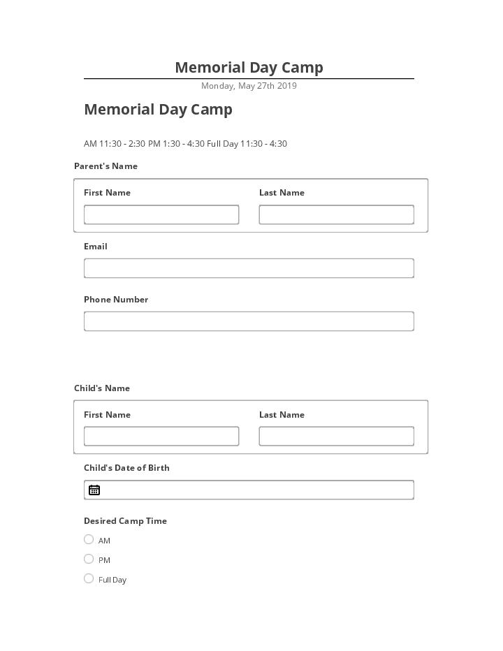 Automate Memorial Day Camp in Salesforce