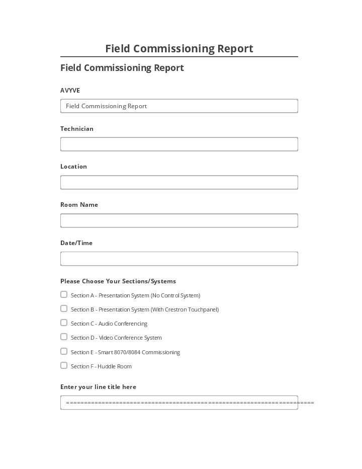 Update Field Commissioning Report