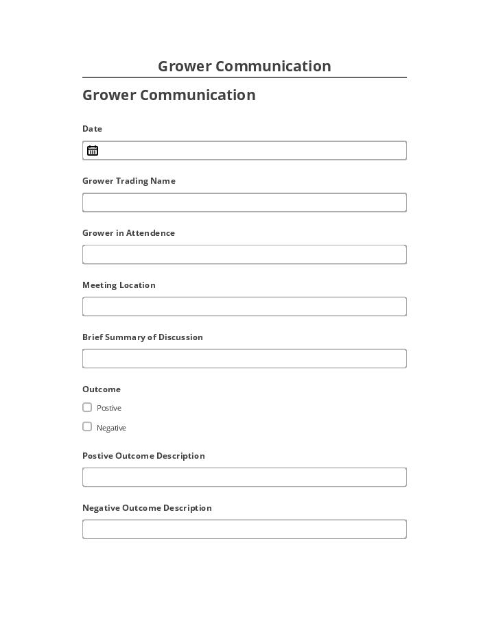 Manage Grower Communication in Netsuite