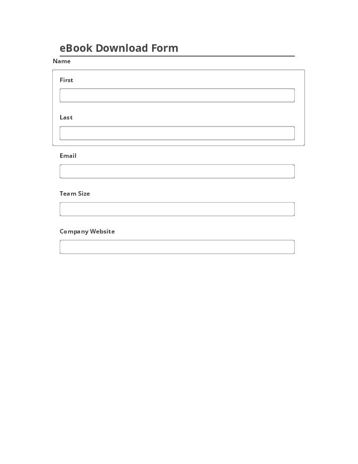 Integrate eBook Download Form with Netsuite