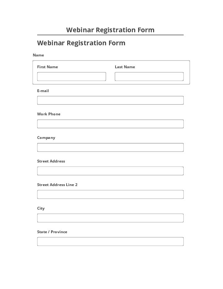 Extract Webinar Registration Form from Salesforce