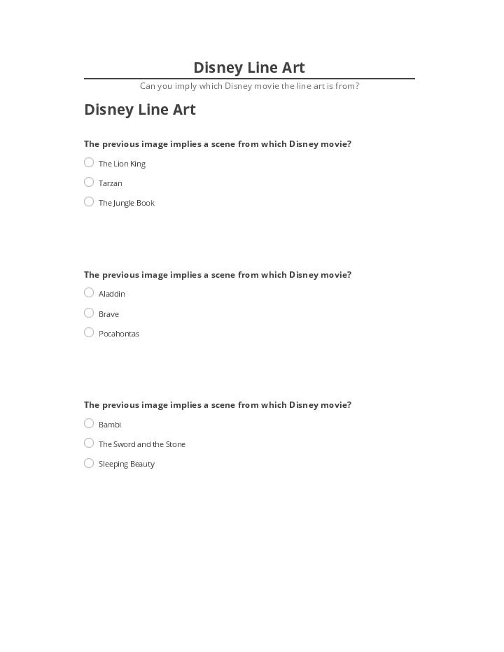 Manage Disney Line Art