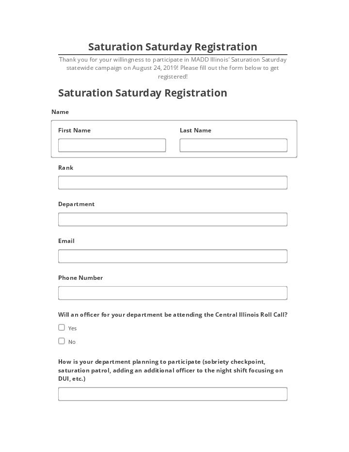 Extract Saturation Saturday Registration from Salesforce