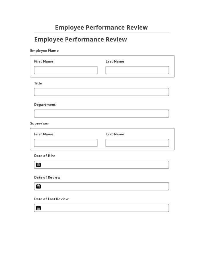 Update Employee Performance Review from Microsoft Dynamics