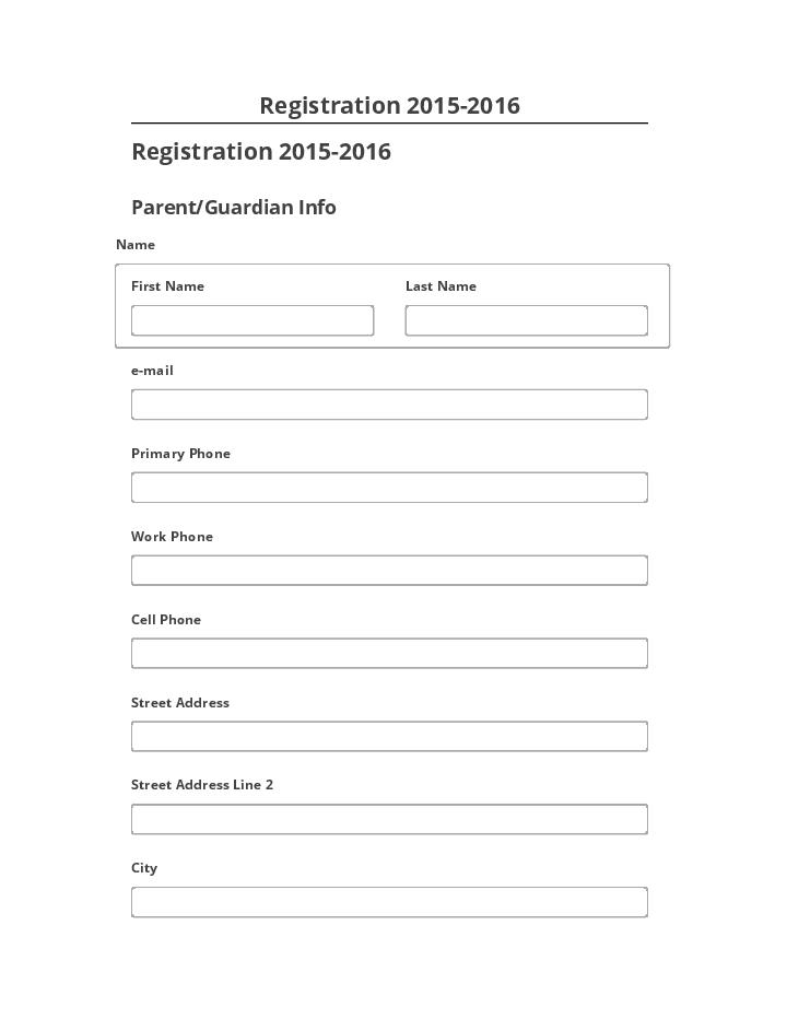 Automate Registration 2015-2016 in Salesforce