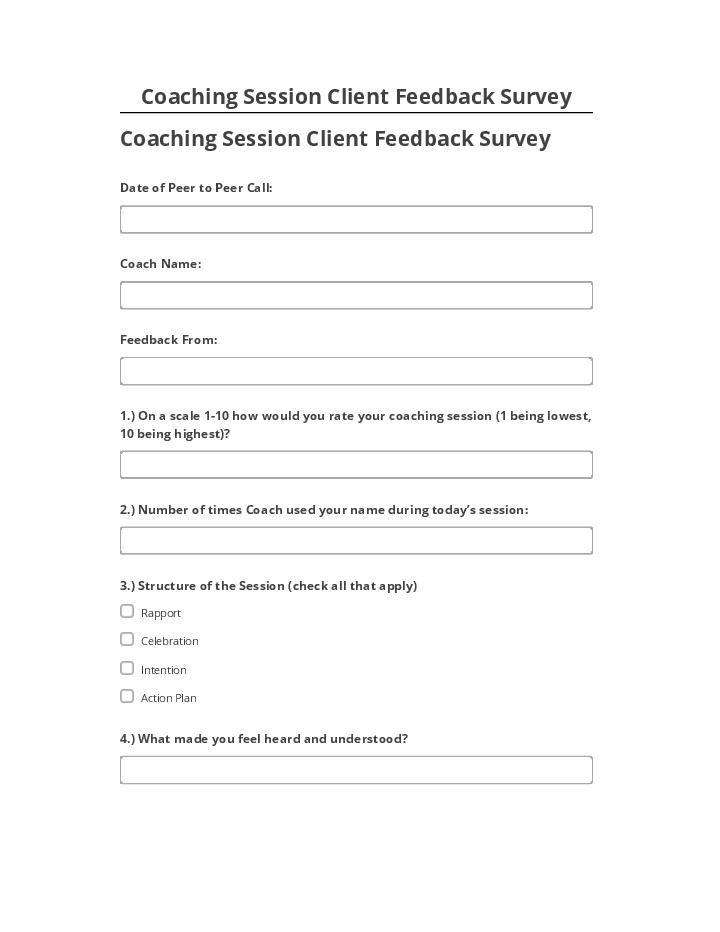 Export Coaching Session Client Feedback Survey to Microsoft Dynamics