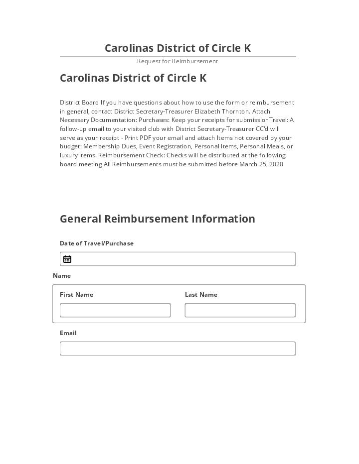 Export Carolinas District of Circle K to Microsoft Dynamics