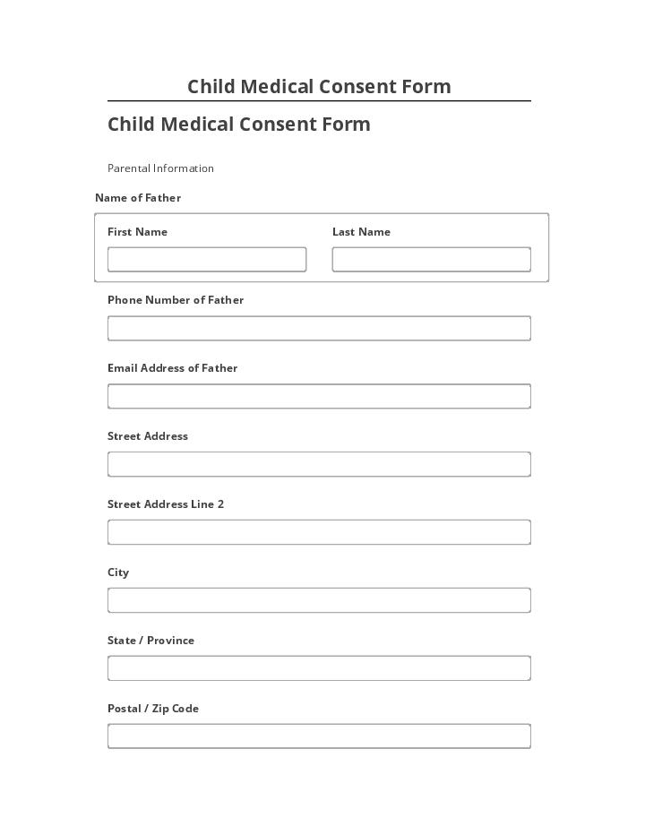 Arrange Child Medical Consent Form