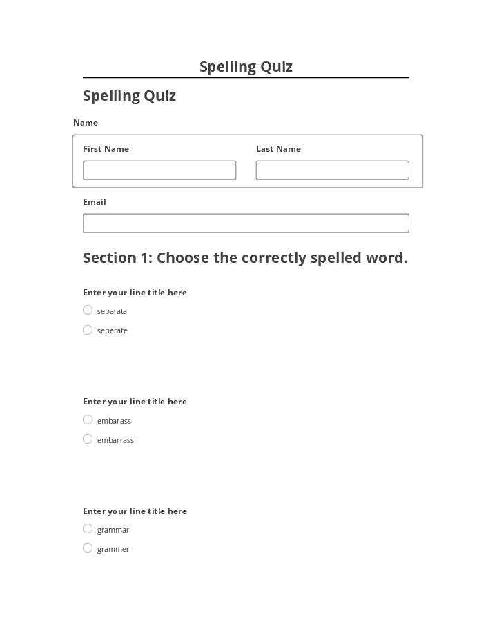 Synchronize Spelling Quiz with Salesforce