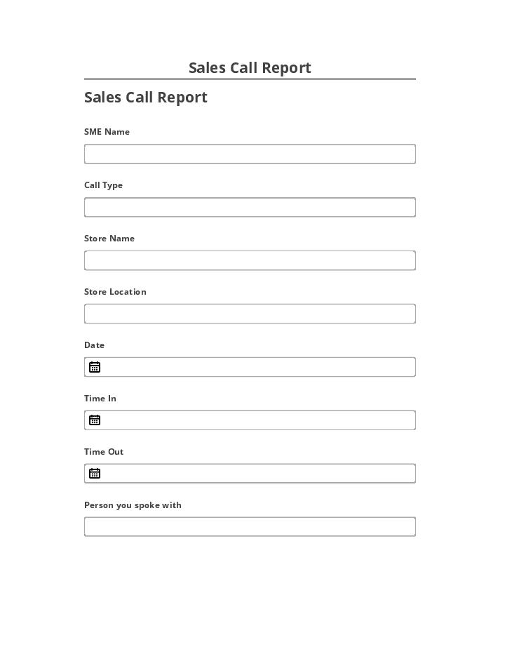 Synchronize Sales Call Report