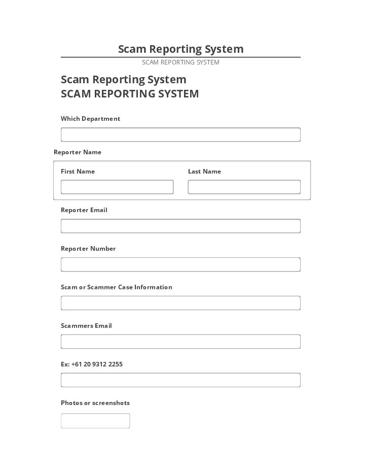 Extract Scam Reporting System from Netsuite