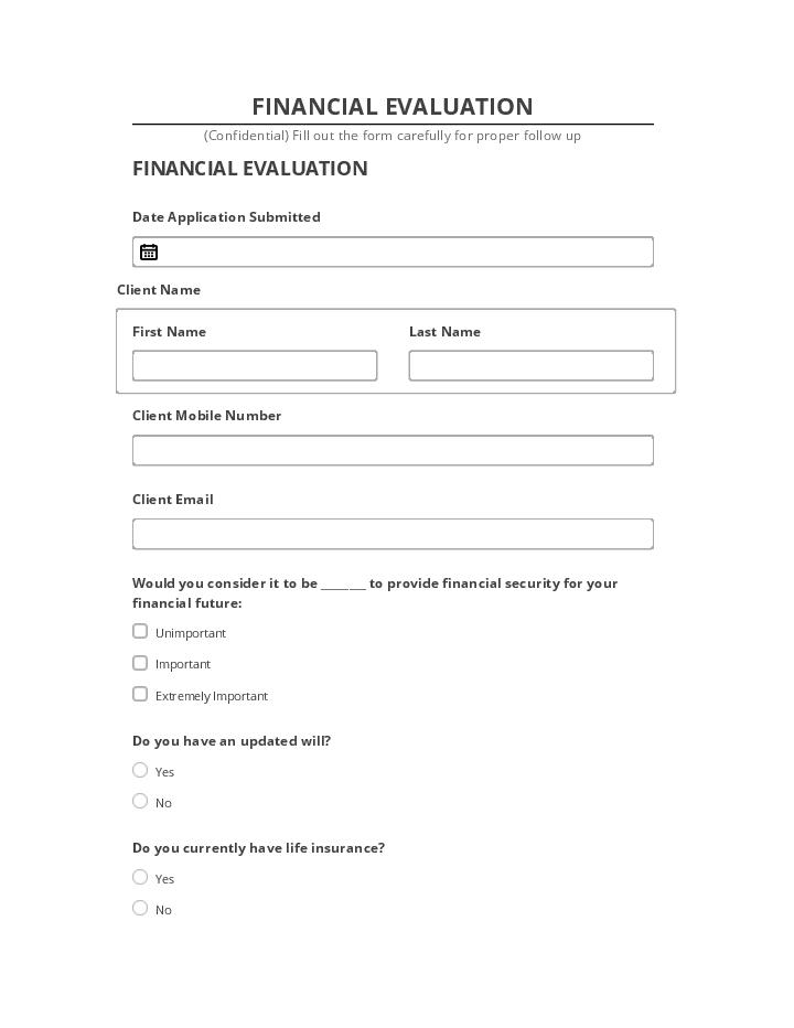Automate FINANCIAL EVALUATION