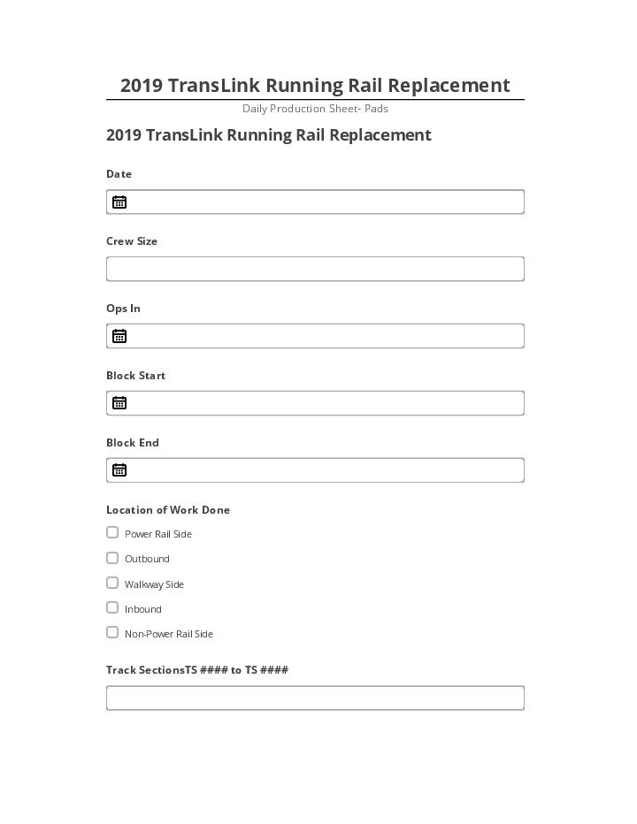 Integrate 2019 TransLink Running Rail Replacement