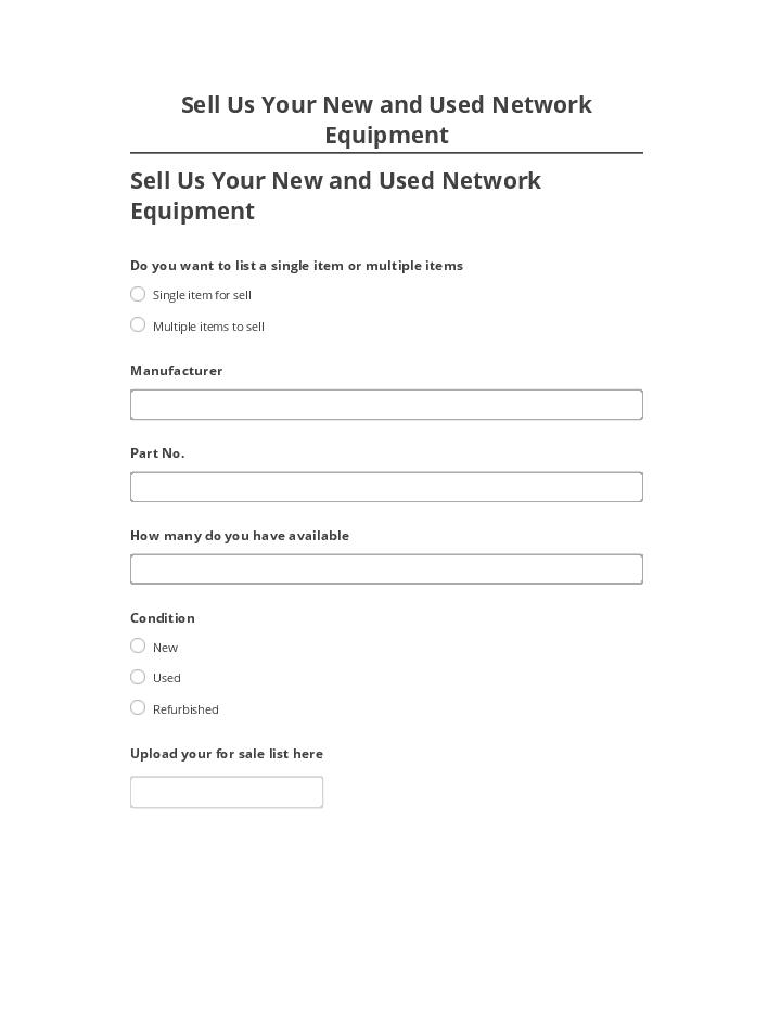 Manage Sell Us Your New and Used Network Equipment in Salesforce