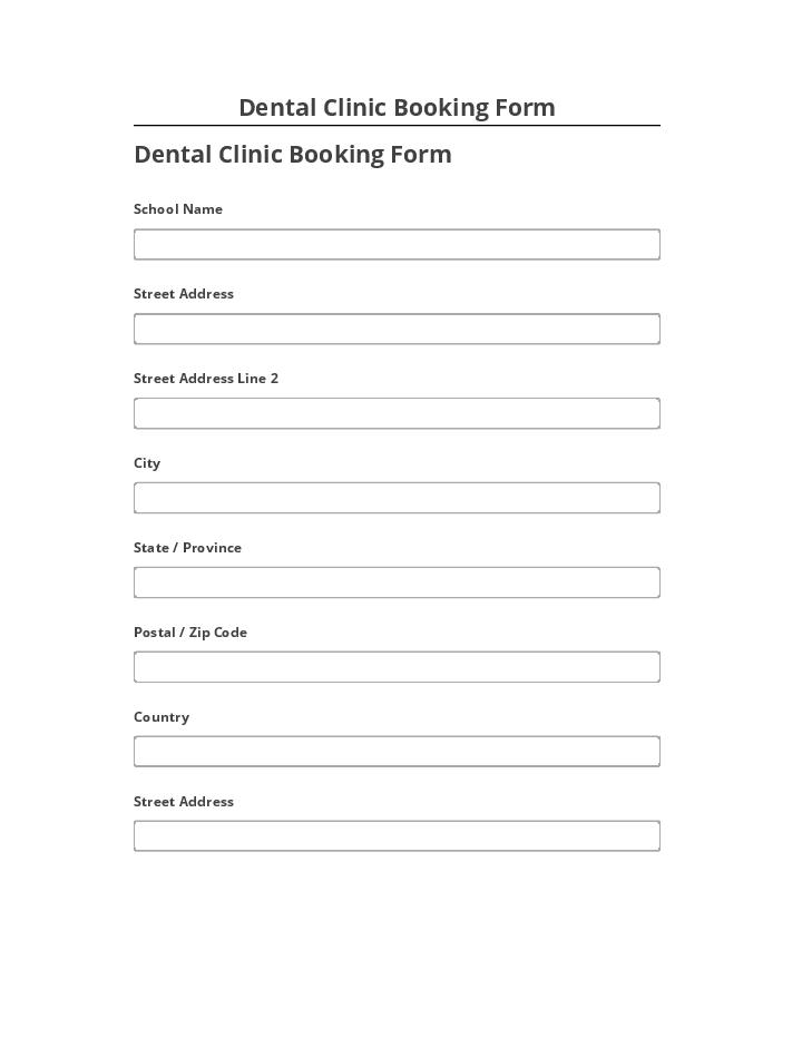 Export Dental Clinic Booking Form to Microsoft Dynamics