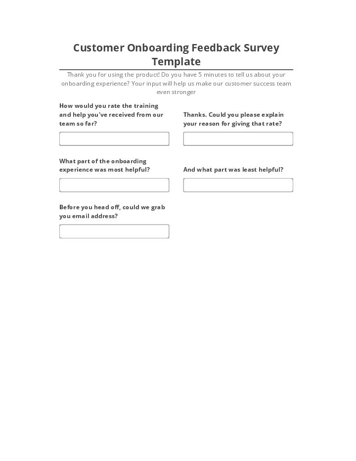 Archive Customer Onboarding Feedback Survey Template to Microsoft Dynamics