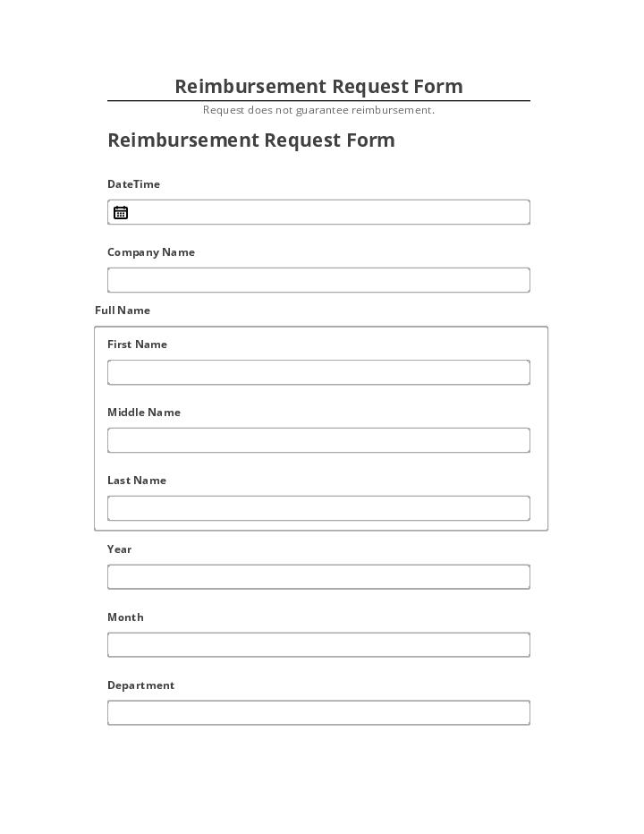 Integrate Reimbursement Request Form with Netsuite