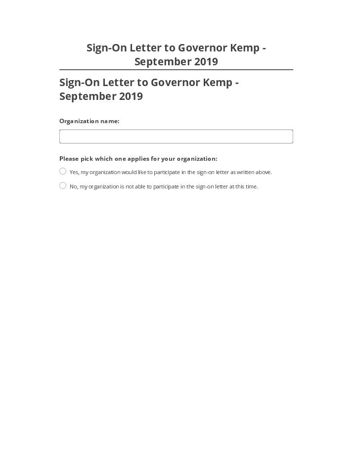 Synchronize Sign-On Letter to Governor Kemp - September 2019 with Microsoft Dynamics