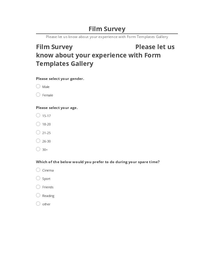Extract Film Survey from Salesforce