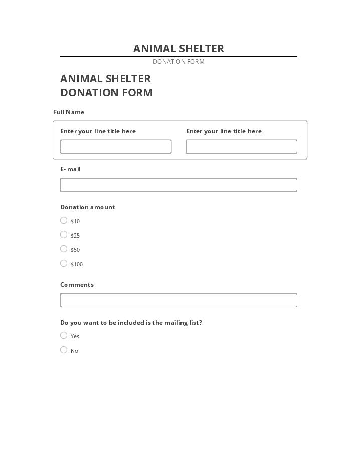 Synchronize ANIMAL SHELTER with Netsuite