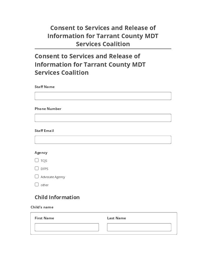 Archive Consent to Services and Release of Information for Tarrant County MDT Services Coalition to Netsuite