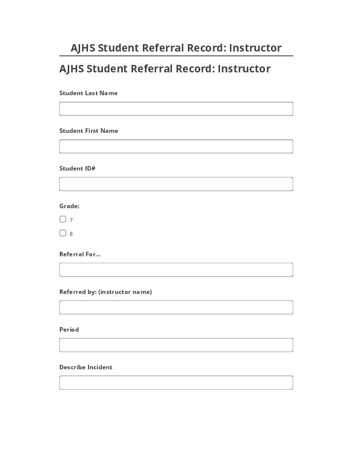 Update AJHS Student Referral Record: Instructor from Microsoft Dynamics