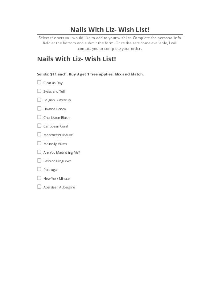 Extract Nails With Liz- Wish List! from Netsuite