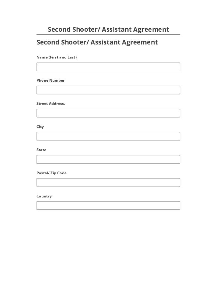 Incorporate Second Shooter/ Assistant Agreement in Netsuite
