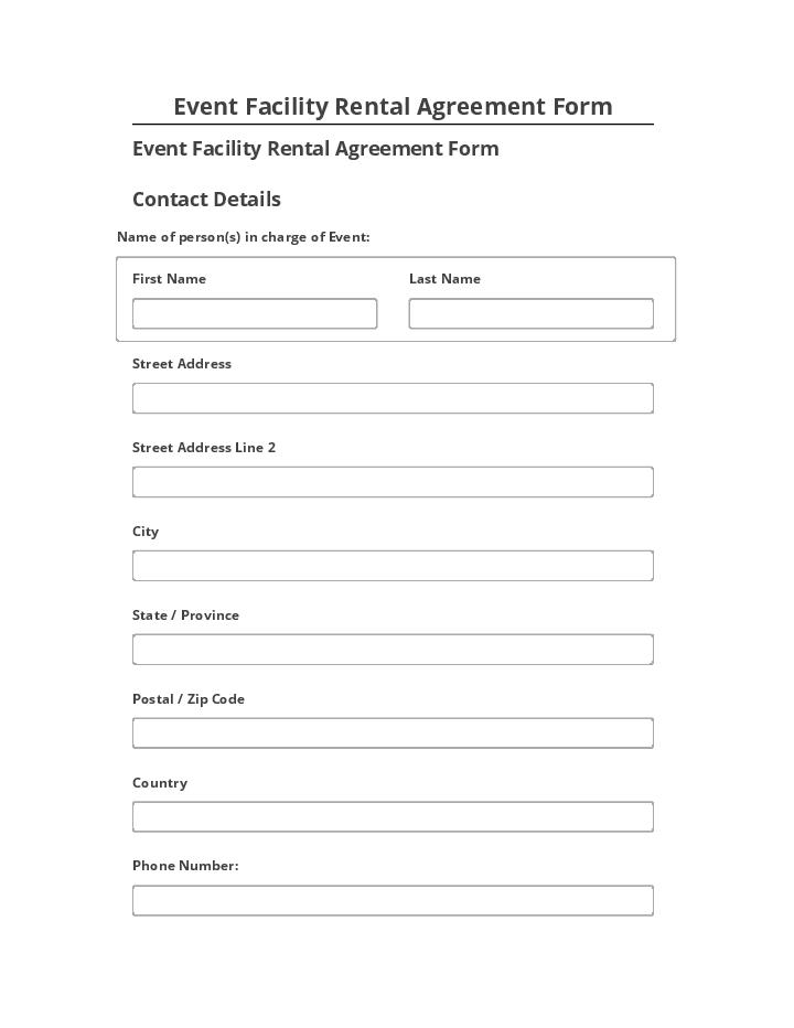 Incorporate Event Facility Rental Agreement Form in Microsoft Dynamics