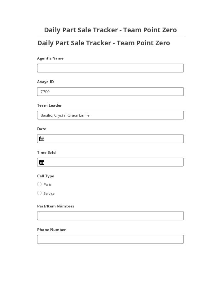 Export Daily Part Sale Tracker - Team Point Zero to Salesforce