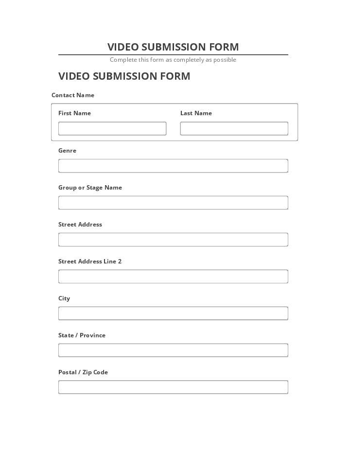 Manage VIDEO SUBMISSION FORM in Microsoft Dynamics