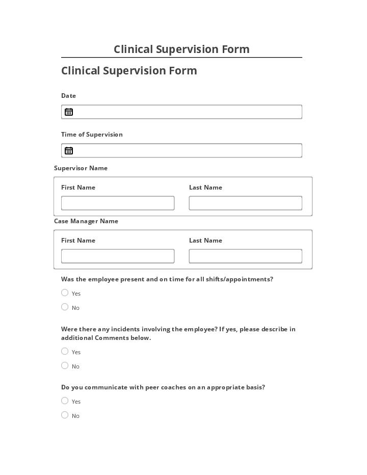 Extract Clinical Supervision Form from Netsuite