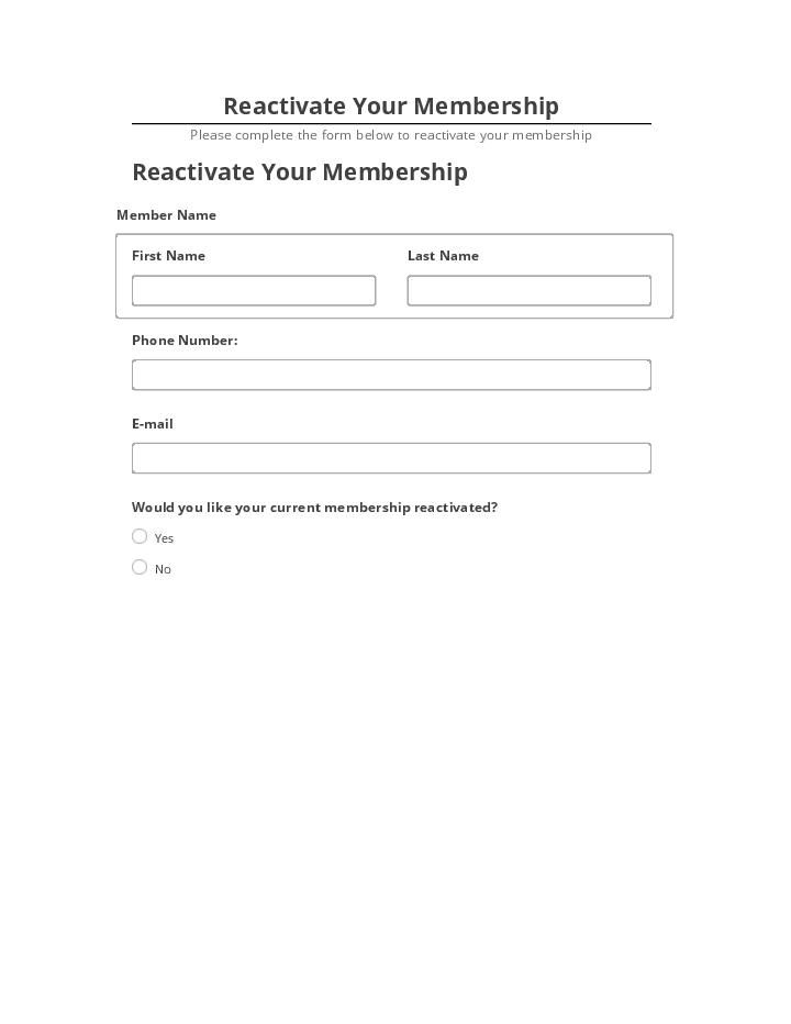 Synchronize Reactivate Your Membership
