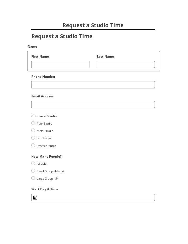 Archive Request a Studio Time to Salesforce