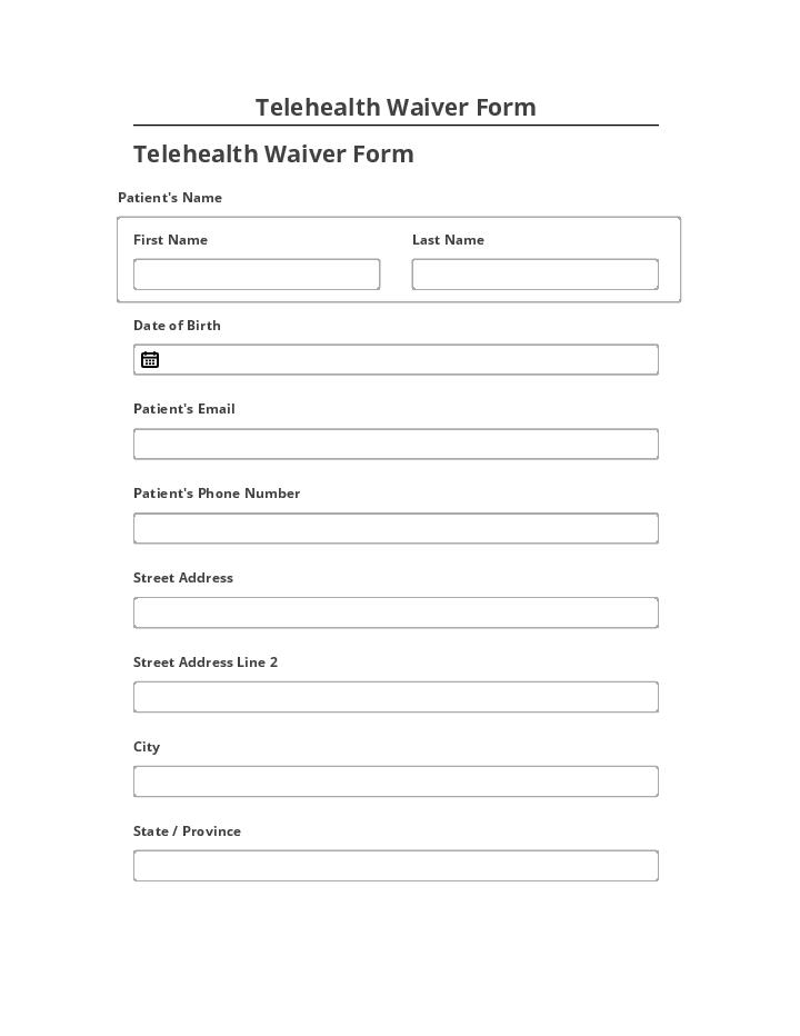 Archive Telehealth Waiver Form to Netsuite