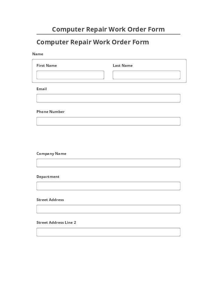 Incorporate Computer Repair Work Order Form in Microsoft Dynamics