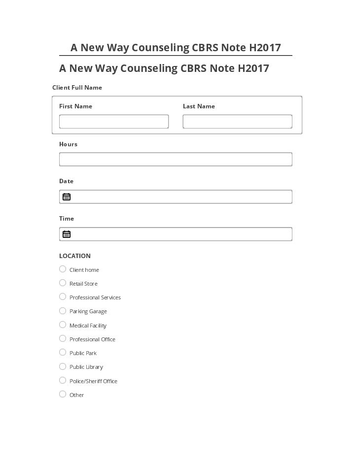 Automate A New Way Counseling CBRS Note H2017