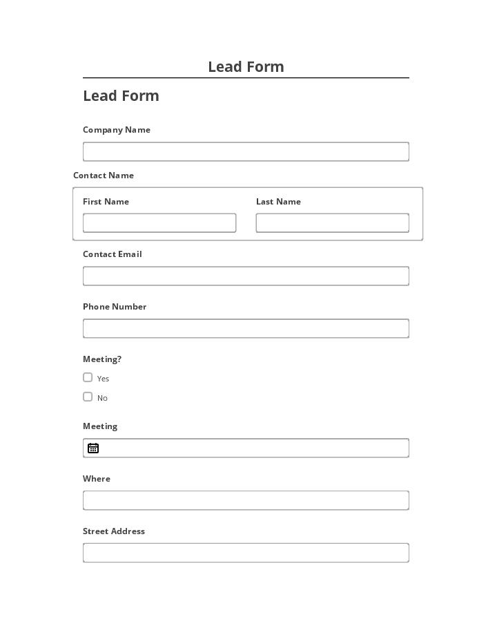 Extract Lead Form from Netsuite