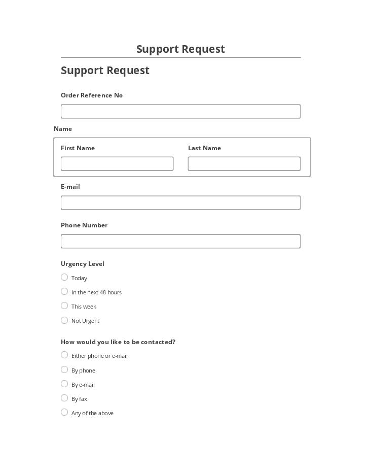 Export Support Request