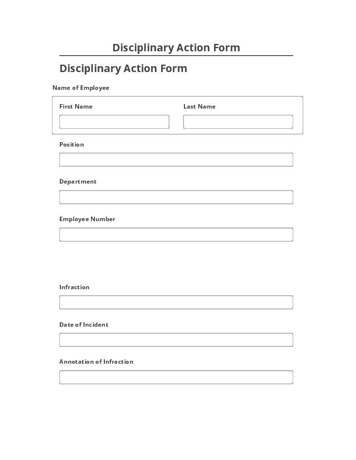 Automate Disciplinary Action Form in Salesforce