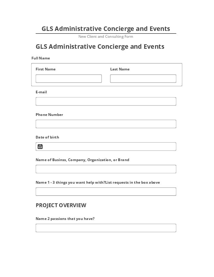 Update GLS Administrative Concierge and Events