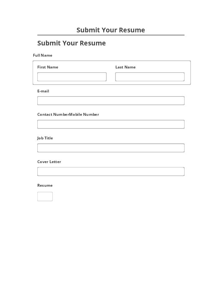 Manage Submit Your Resume in Netsuite