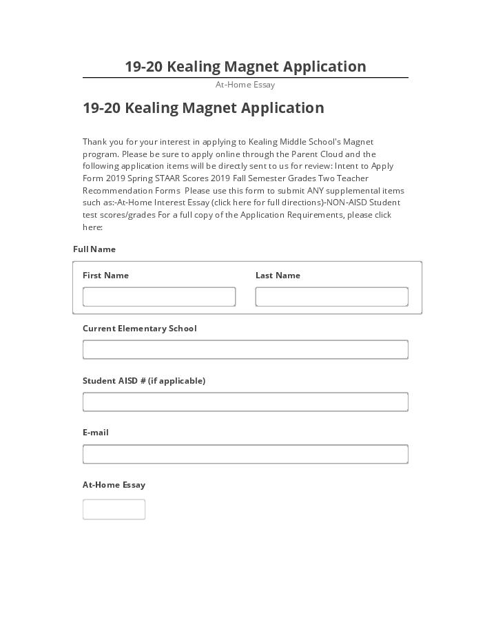 Incorporate 19-20 Kealing Magnet Application in Netsuite