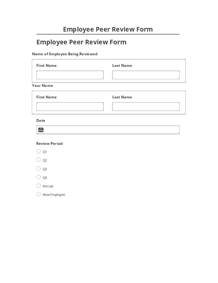 Incorporate Employee Peer Review Form